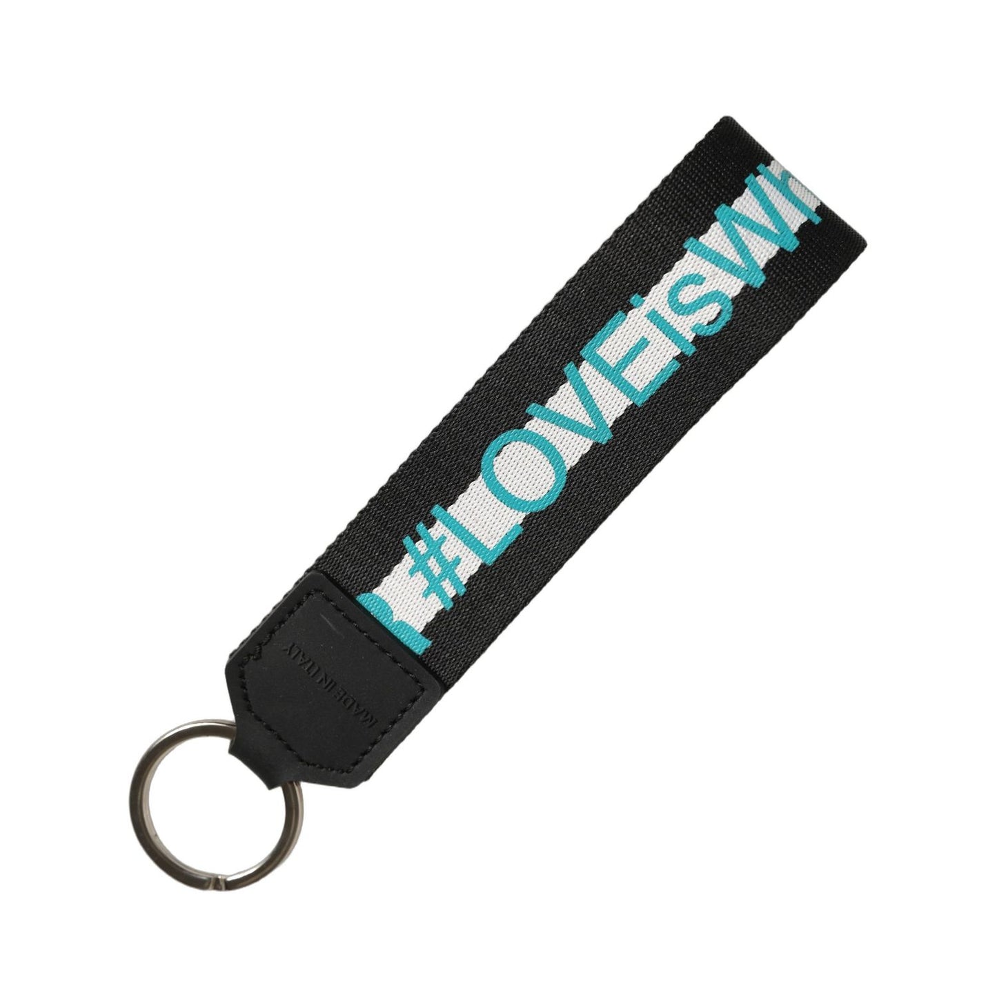 Dolce & Gabbana Multicolor Logo Polyester Brass Holder Keychain Keyring