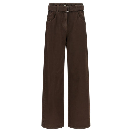 Brunello Cucinelli Brown Cotton Jeans Denim
