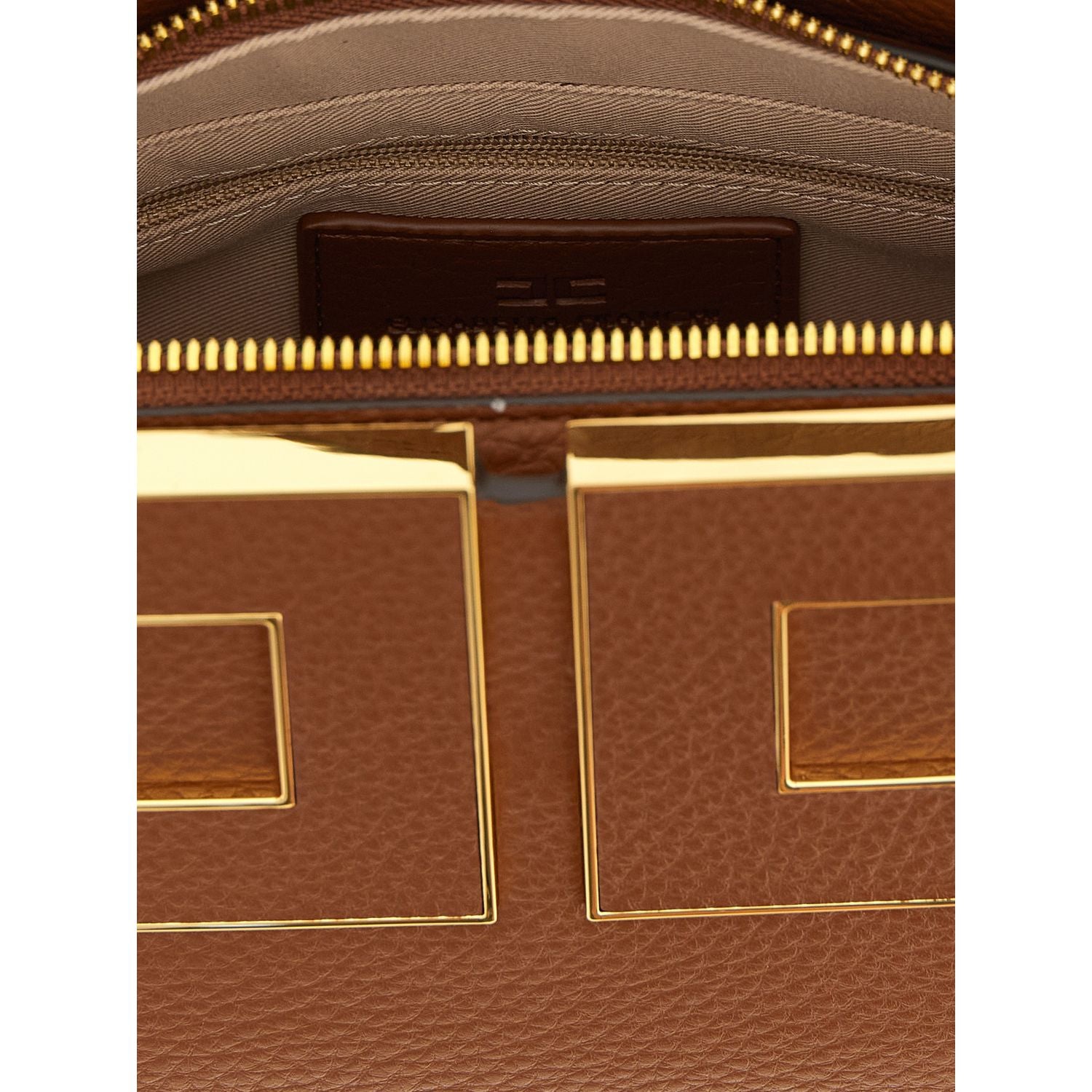 Elisabetta Franchi Brown Polyester Handbag