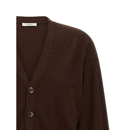 Lemaire Bordeaux Wool Cardigan