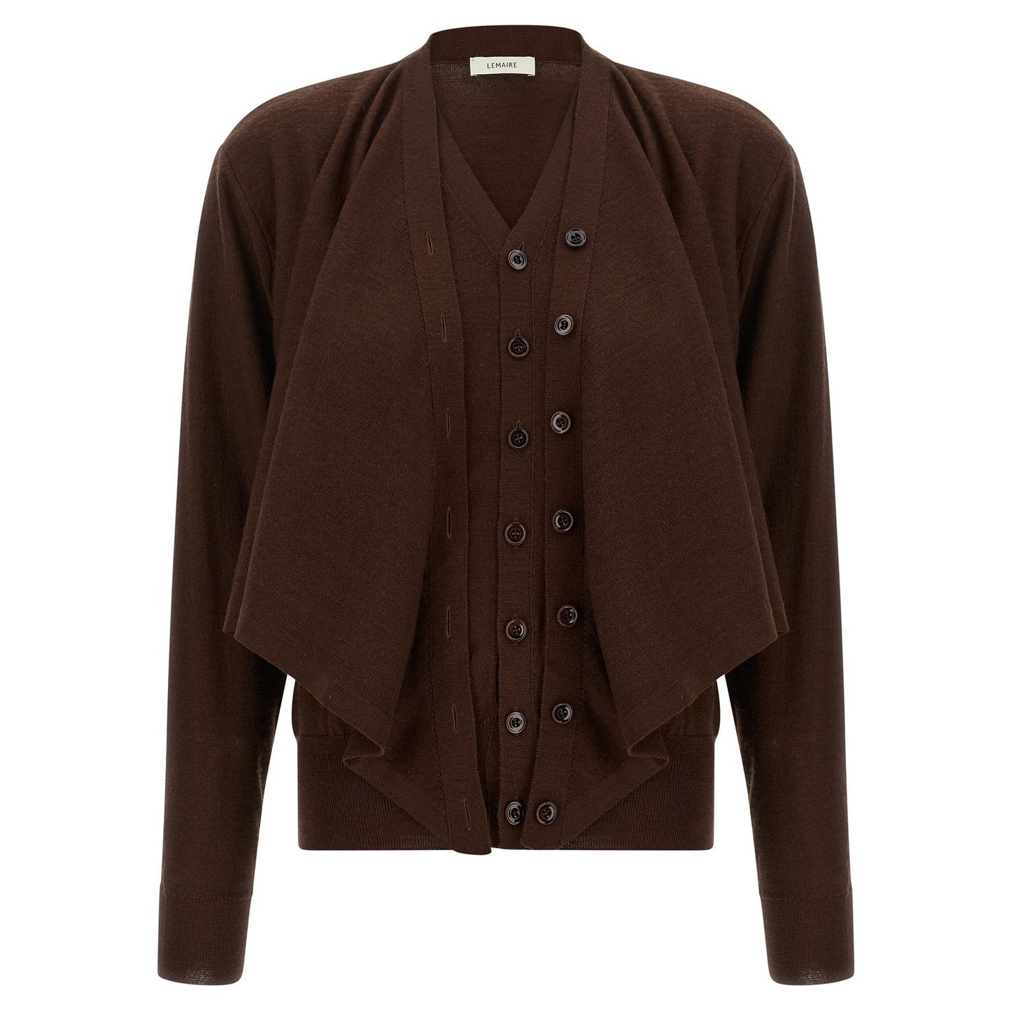 Lemaire Bordeaux Wool Cardigan