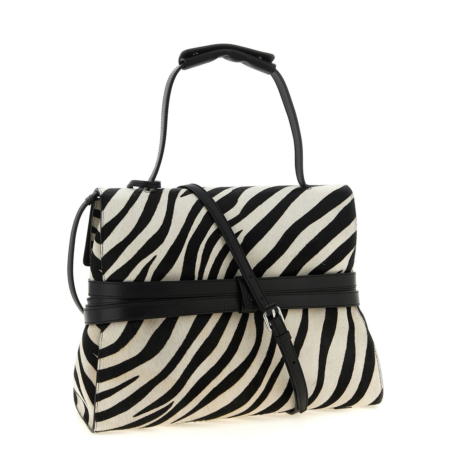 Moschino Bicolor Calfskin Handbag