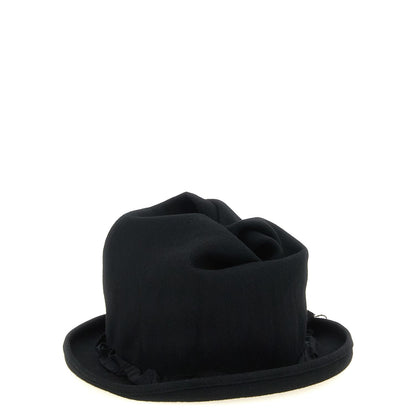 Yohji Yamamoto Black Wool Fedora