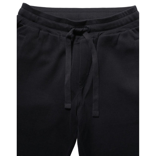 Dolce & Gabbana Blue Cotton Drawstring Jogger Trouser Pants