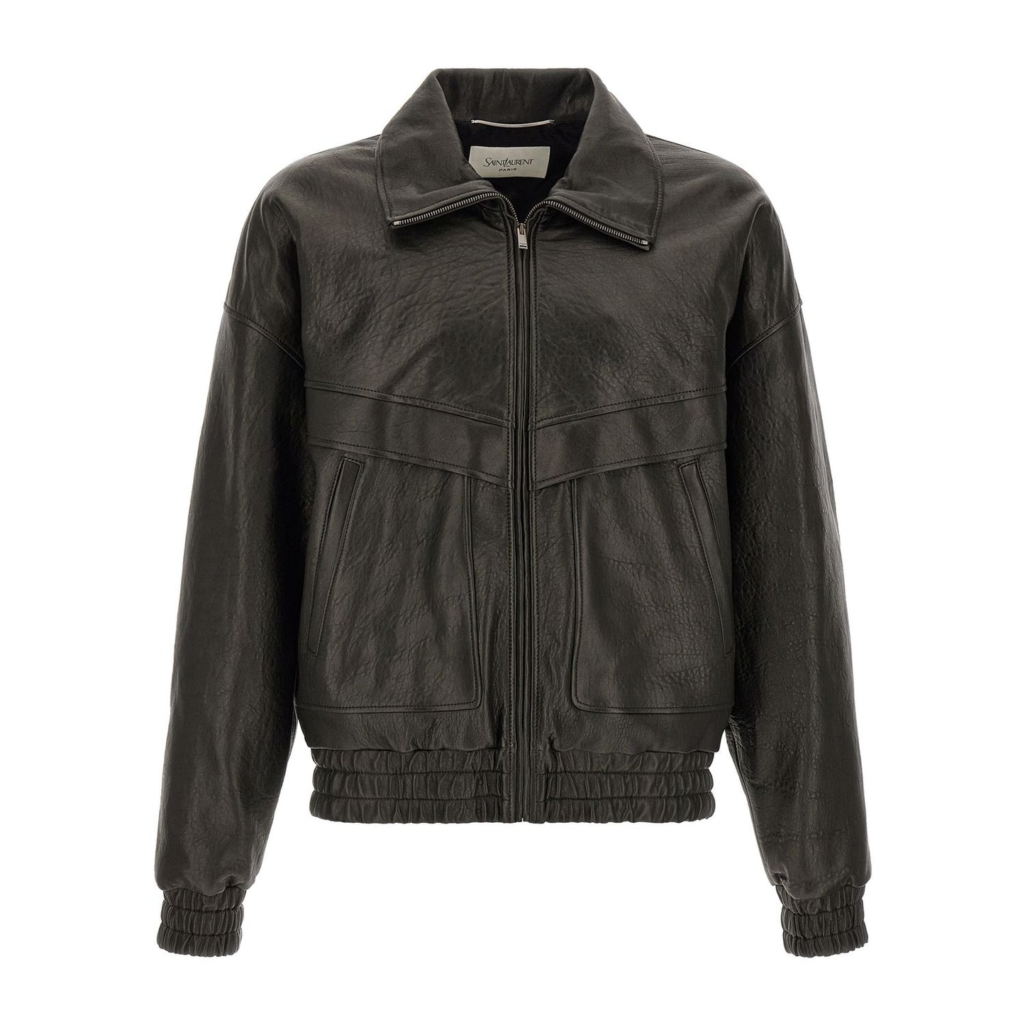 Saint Laurent Black Lamb Leather Leather Jacket