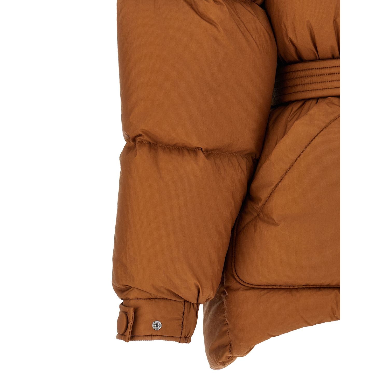 IENKI IENKI Brown Nylon Full-Length Jacket
