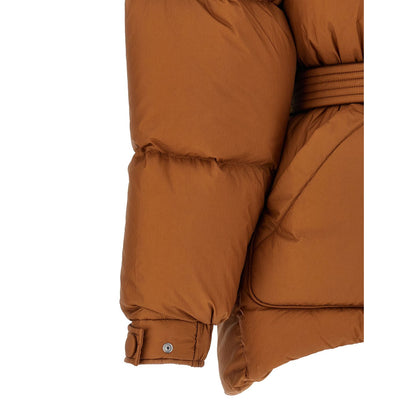 IENKI IENKI Brown Nylon Full-Length Jacket