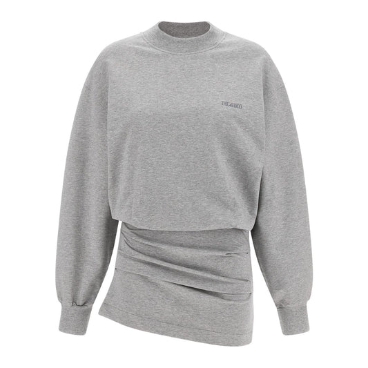 The Attico Gray Cotton Short Dress
