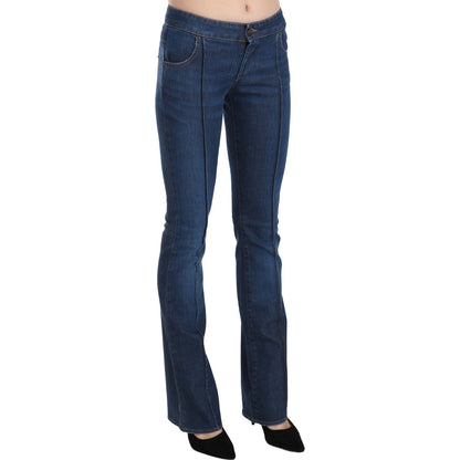 Just Cavalli Blue Low Waist Boot Cut Denim Pants Jeans