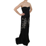 John Richmond Enchanting Black Maxi Flare Dress John Richmond Black