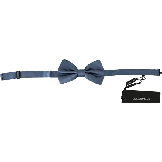 Dolce & Gabbana Blue 100% Silk Adjustable Neck Papillon Bow tie FT2005