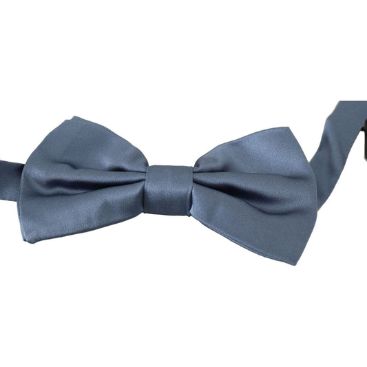 Dolce & Gabbana Blue 100% Silk Adjustable Neck Papillon Bow tie FT2005