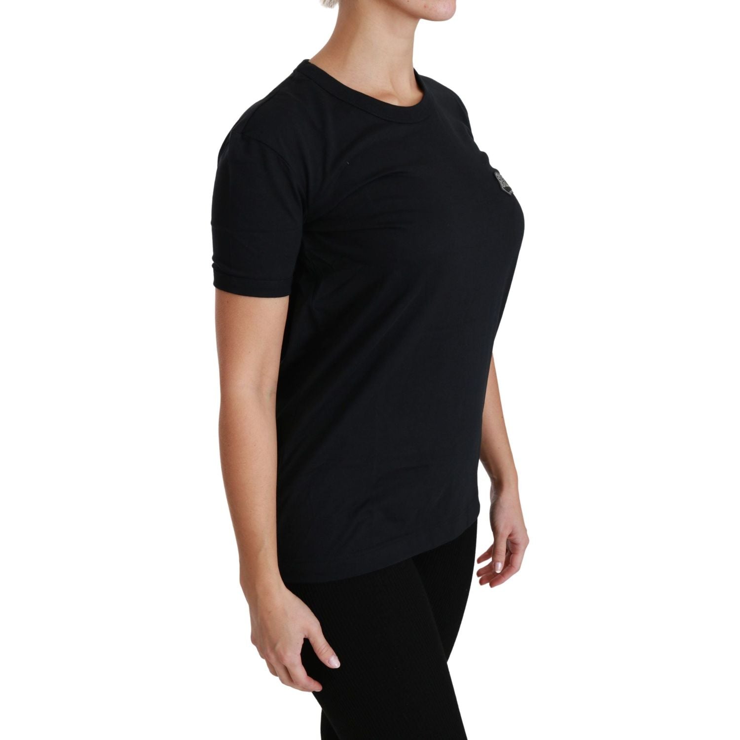 تي شيرت Dolce &amp; Gabbana Amore الأنيق ذو الرقبة المستديرة باللون الأزرق