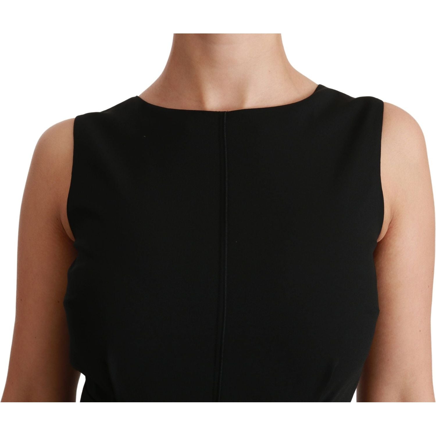 فستان دولتشي آند غابانا الأنيق بطول الركبة باللون الأسود