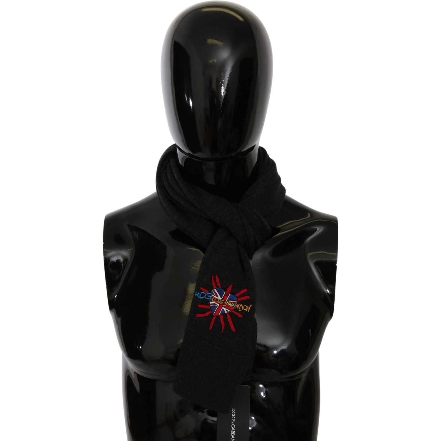 وشاح رجالي أنيق من الصوف البكر من دولتشي آند غابانا مع تطريز