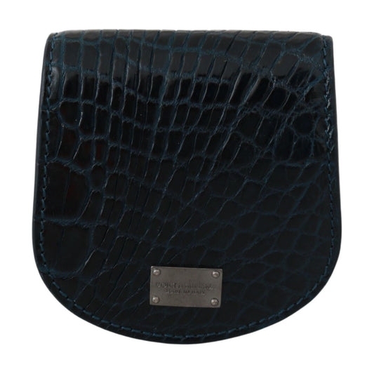 Dolce & Gabbana Blue Exotic Skins Condom Case Holder Pocket VAS9357