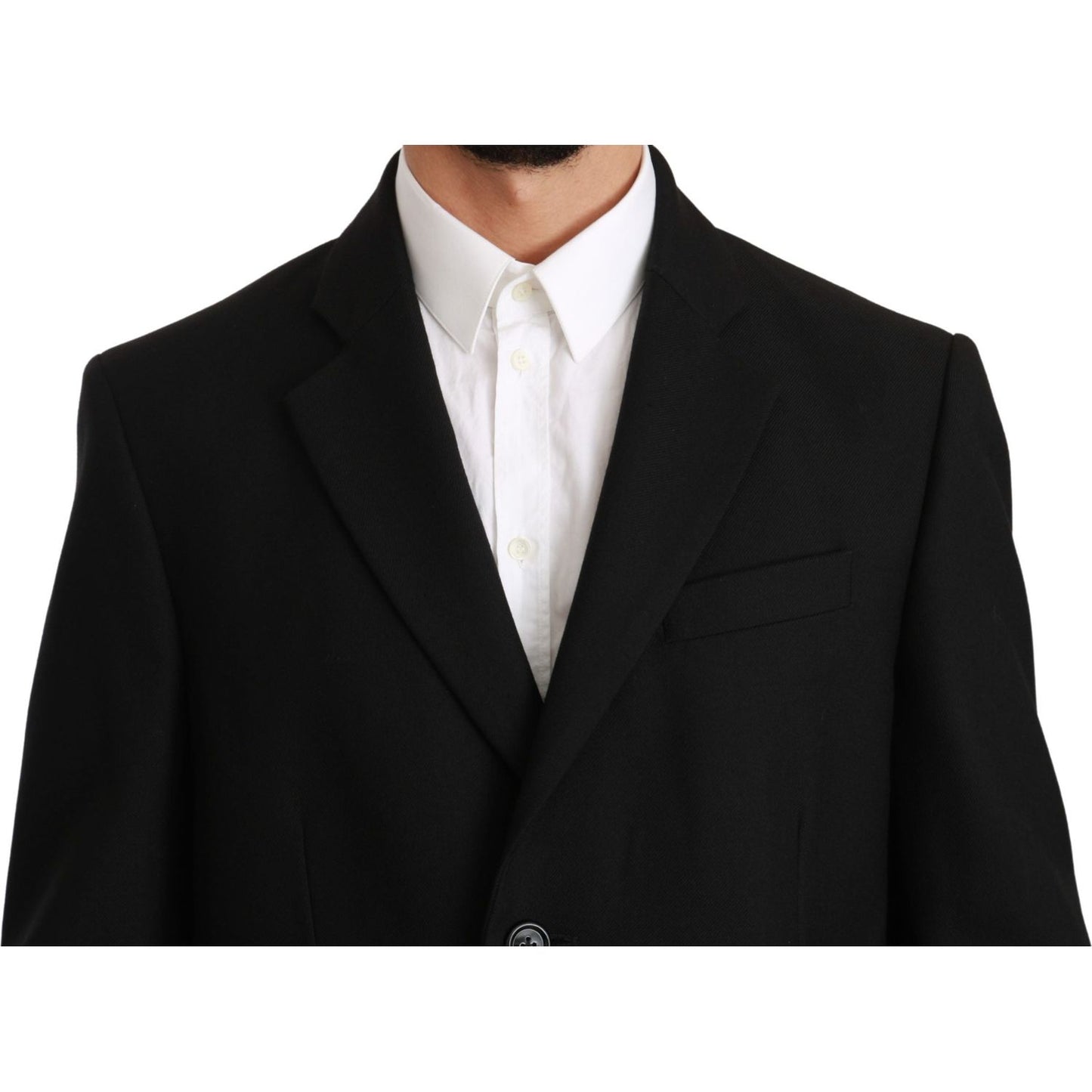 Dolce & Gabbana Black 100% Wool Jacket Coat Blazer Blazer Jacket