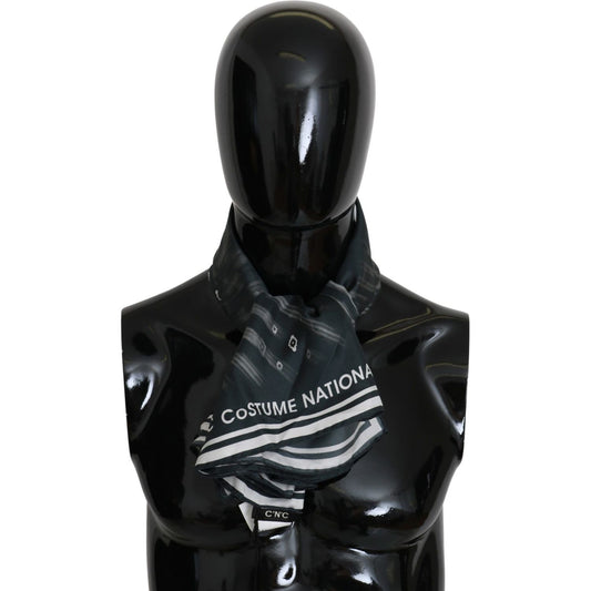 Costume National Blue Foulard Silk Women Scarf MS1527