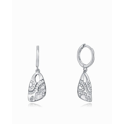 VICEROY JEWELS Mod. 13035E000-30 silver 925° lady earrings with quartz analog design, shown in an official display box with delicate patterns.