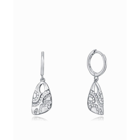 VICEROY JEWELS Mod. 13035E000-30 silver 925° lady earrings with quartz analog design, shown in an official display box with delicate patterns.