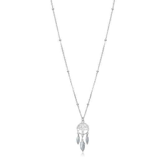 VICEROY JEWELS Mod. 13048C000-00 Lady's silver necklace with dreamcatcher pendant, quartz analog, water resistant 3 ATM.
