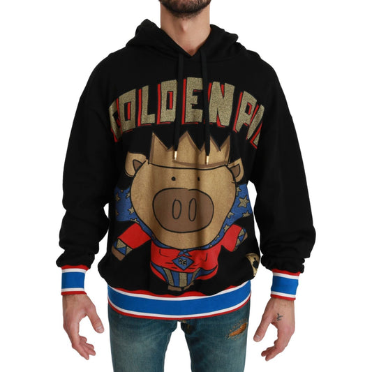 Dolce & Gabbana Black Sweater Pig of the Year Hooded
