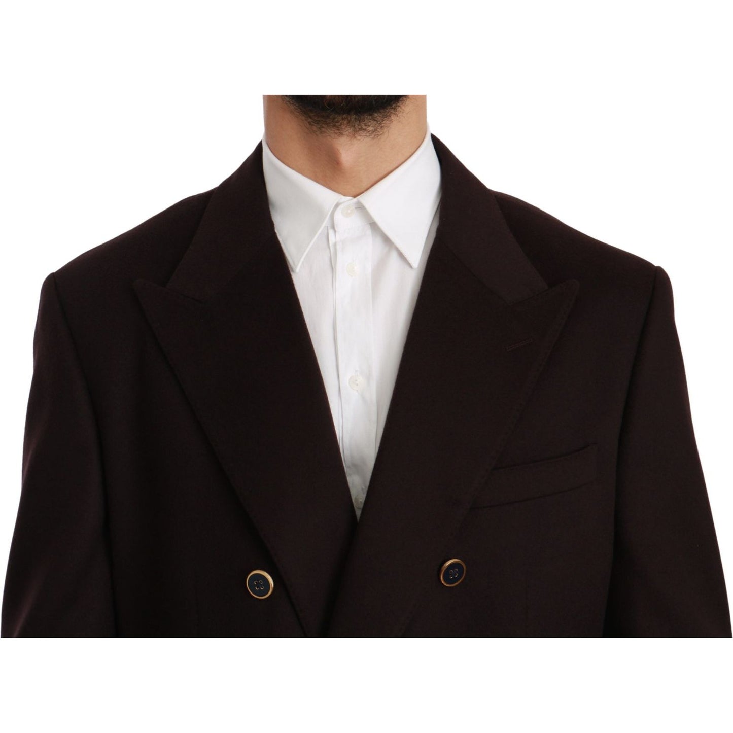 Dolce & Gabbana Bordeaux Cashmere Coat TAORMINA Blazer
