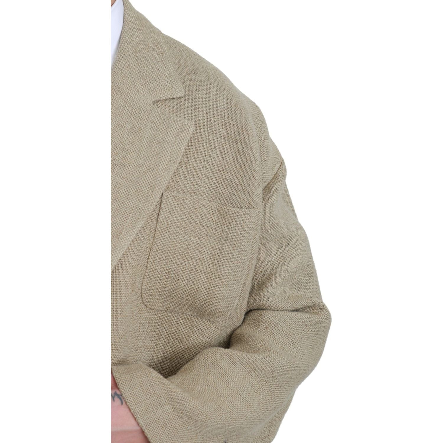 سترة دولتشي آند غابانا شيك بيج من الجوت بصف أزرار واحد