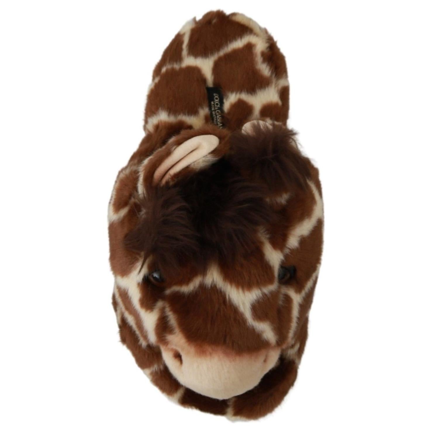 نعال دولتشي آند غابانا الأنيقة بنقشة الزرافة لراحة فائقة