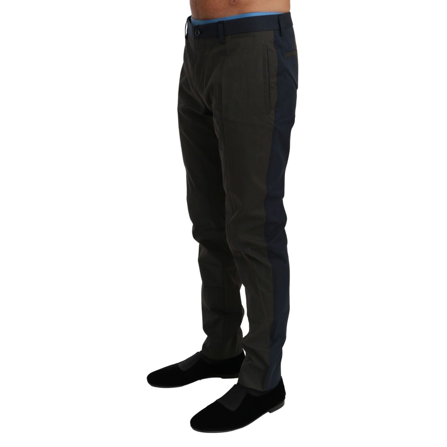 Dolce & Gabbana Elegant Slim Fit Striped Casual Pants