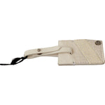 GF Ferre Beige Luggage Tag Branded Leather Patterned Keychain SMY7052