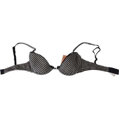 Ermanno Scervino Blue Stripes Lace Reggiseno Bra Underwear