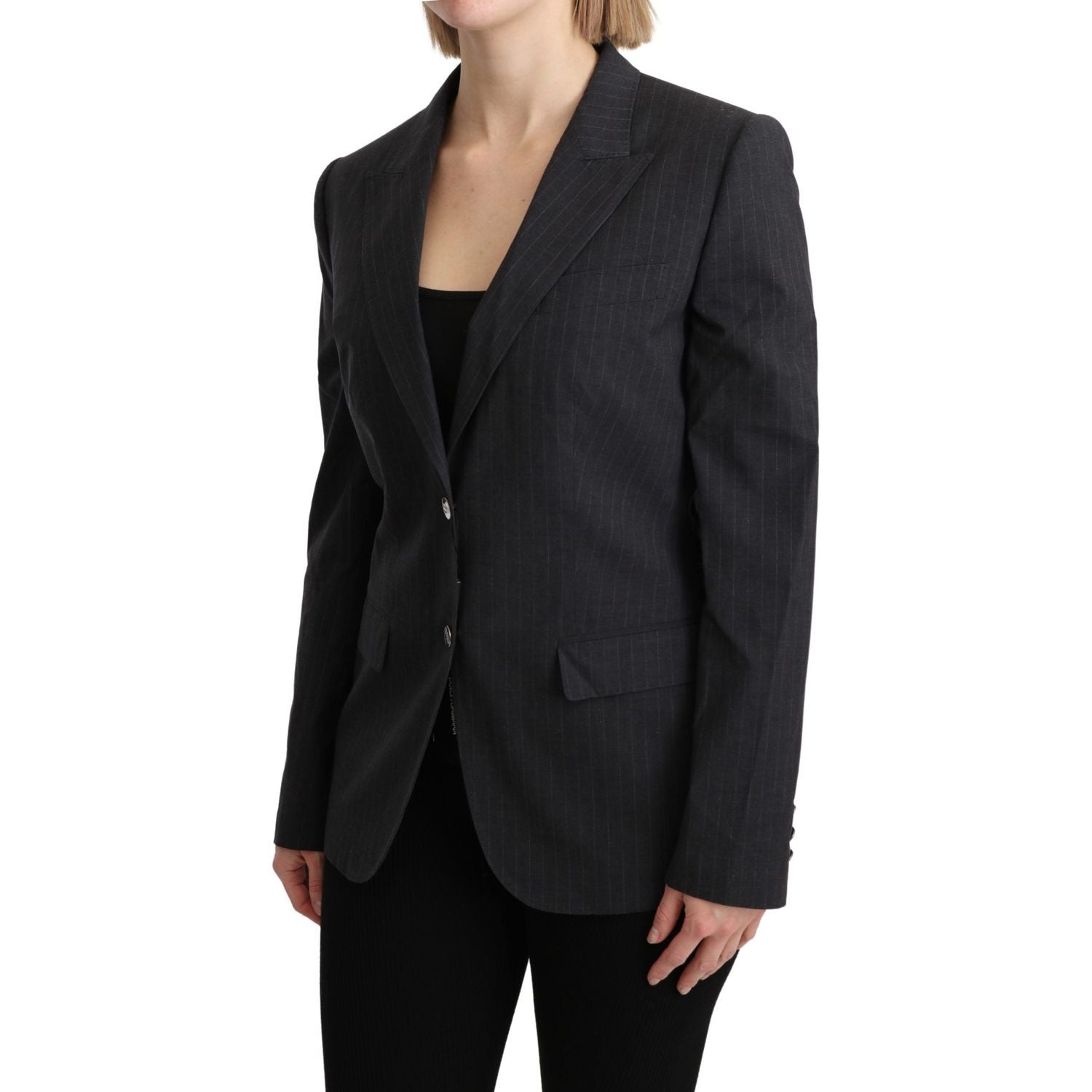 سترة أنيقة مخططة باللون الرمادي من دولتشي آند غابانا