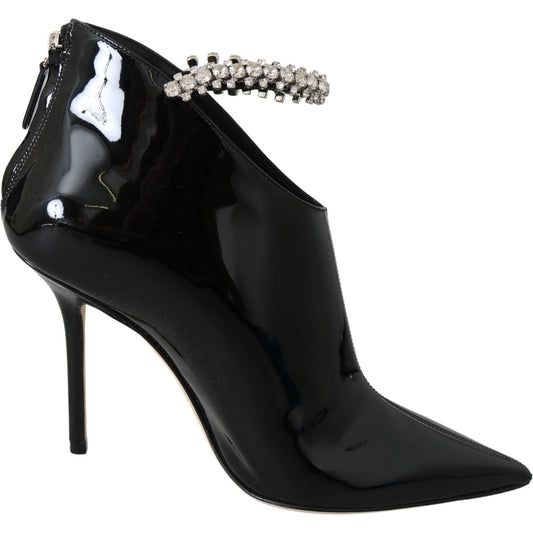 Jimmy Choo Elegant Black Patent Heeled Boots 191714864450