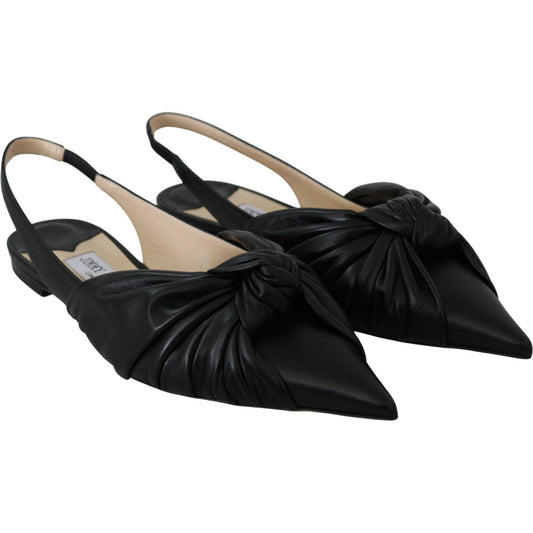 Jimmy Choo Elegant Pointed Toe Leather Flats 191714992894