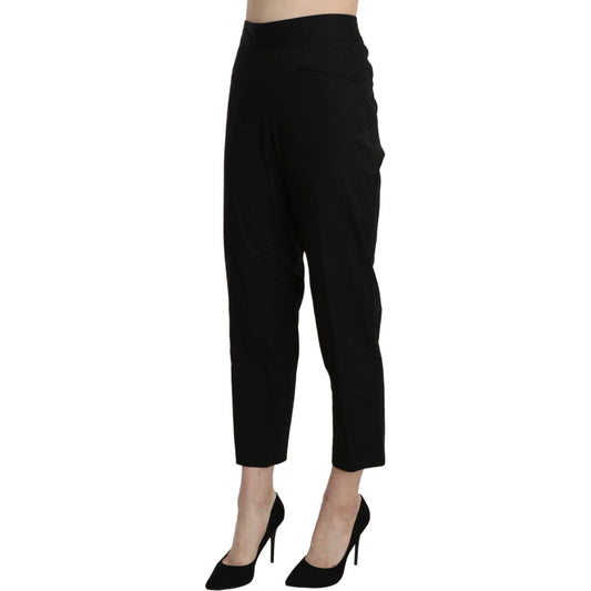 BENCIVENGA Black High Waist Straight Cropped Dress Pants PAN71323-44