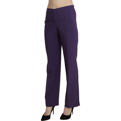 BENCIVENGA Purple High Waist Straight Dress Trouser Pants
