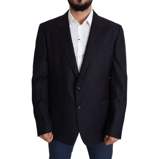 Dolce & Gabbana Black Wool Single Breasted NAPOLI Blazer KOS1829-56