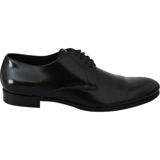 Dolce & Gabbana Derby Napoli Black Leather Dress Formal Shoes MV3540-41.5