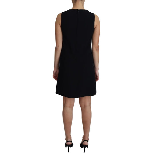 Dolce & Gabbana Black Viscose Stretch A-line Shift Mini Dress DR2647-41