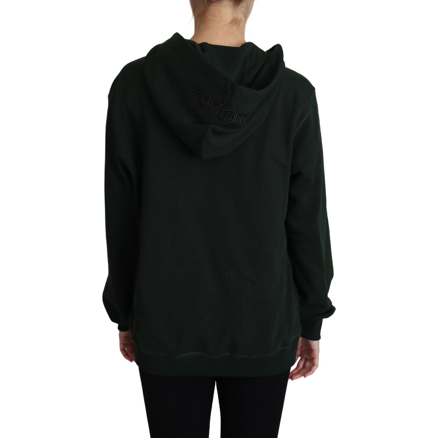 Dolce & Gabbana Dark Green Crown Embroidery Hoodie