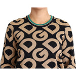 Dolce & Gabbana Multicolor DG Mania Wool Crewneck Pullover Sweater TSH5538-40