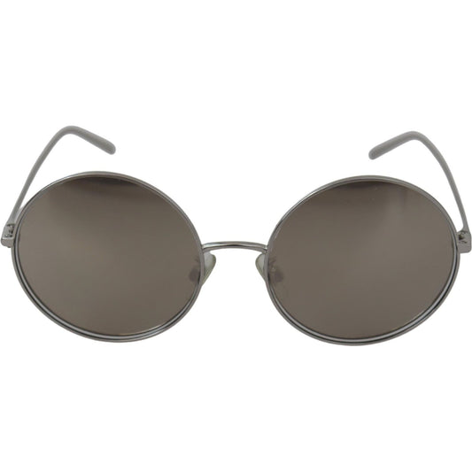 Dolce & Gabbana Silver Plated Round Gray Le nses Women Sunglasses GLA815