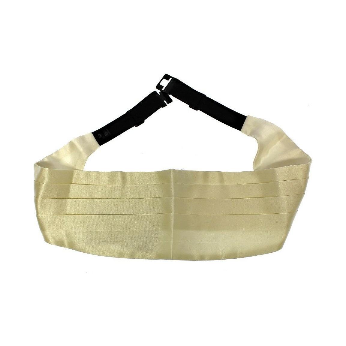 Dolce & Gabbana White Waist Silk Cummerbund Belt