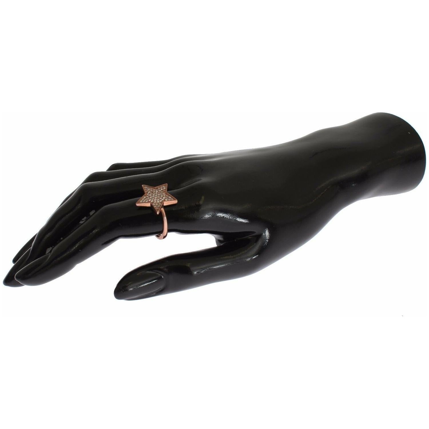 خاتم نيالايا دازلينج من الفضة الإسترلينية المطلية بالذهب الوردي