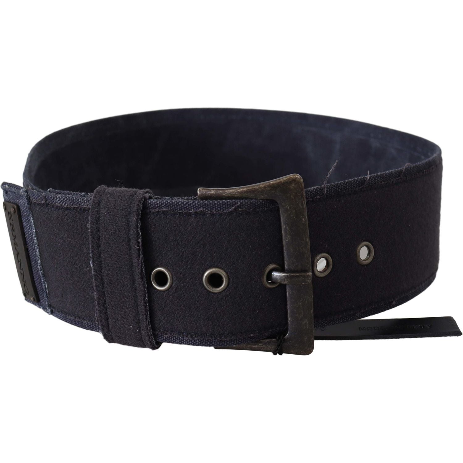 Ermanno Scervino Black Leather Wide Buckle Waist Luxury Belt