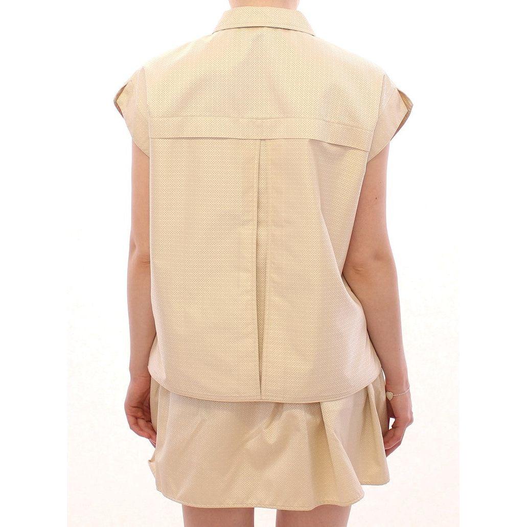 بلوزة أندريا إنكونتري الأنيقة باللون البيج