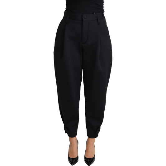 Dolce & Gabbana Black Cropped Dress High Waist Polyester Pants PAN71466-40