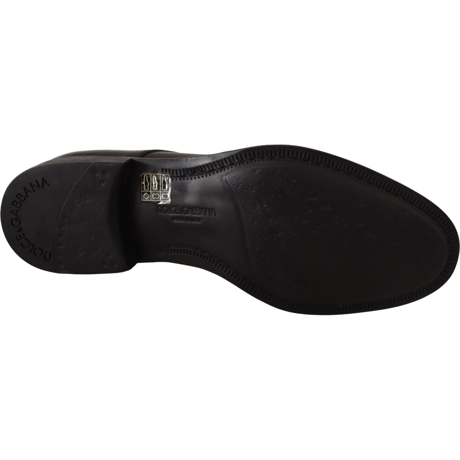 حذاء ديربي رسمي أنيق باللون الأسود من دولتشي آند غابانا