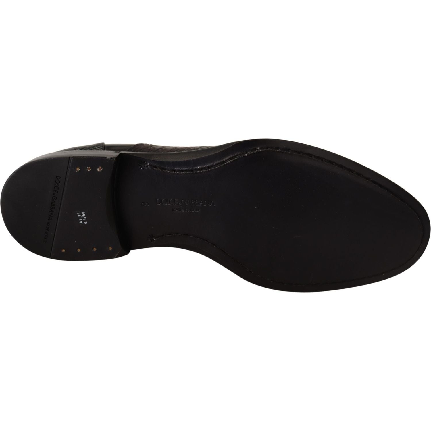 حذاء ديربي أكسفورد أسود أنيق من دولتشي آند غابانا